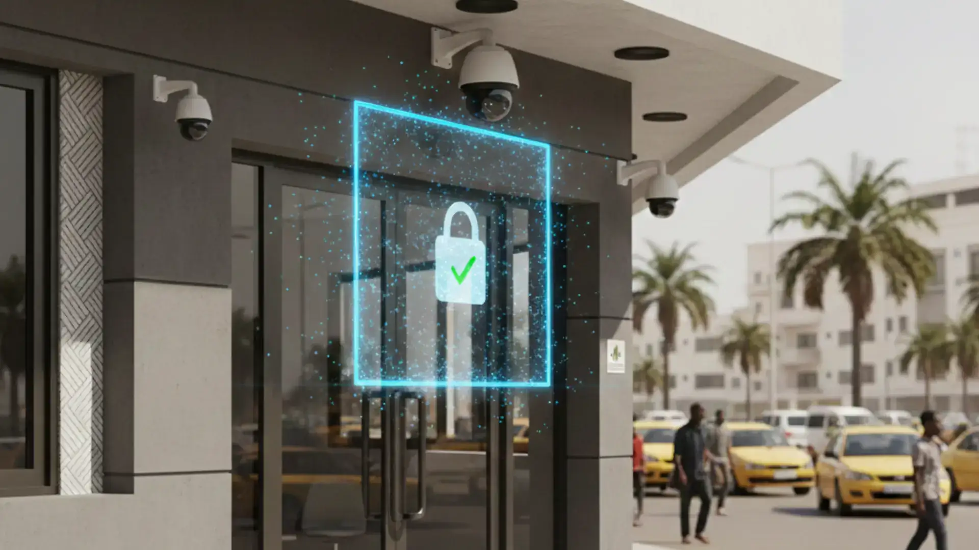 Caméra de surveillance installée dans une PME au Sénégal