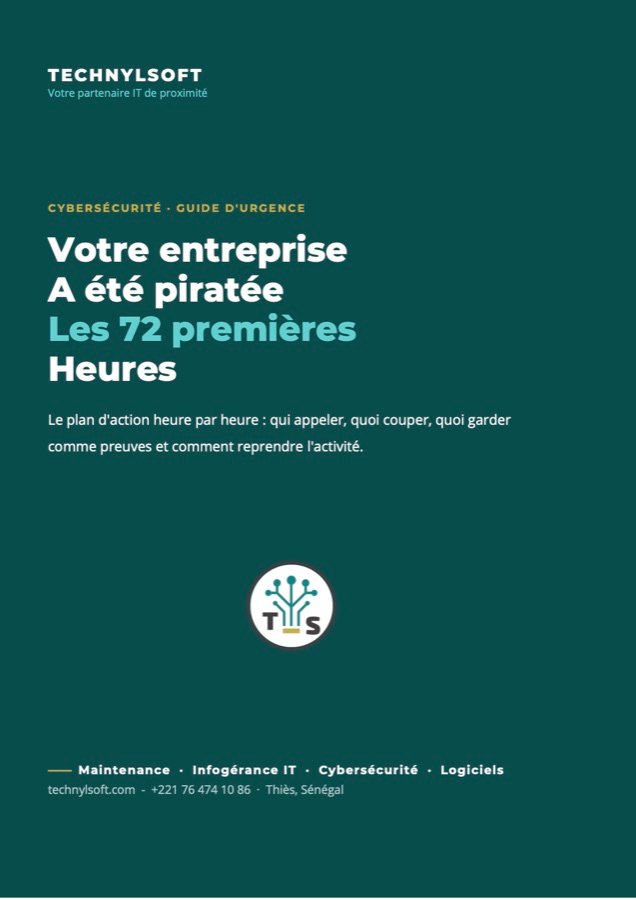 Couverture du guide « Votre entreprise a été piratée : les 72 premières heures »